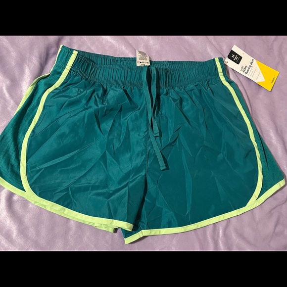 Teal Women's Shorts with Lime Accents M - Picture 1 of 3